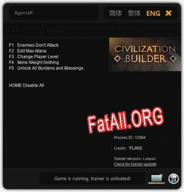 Трейнер для Agecraft [v1.0.6]