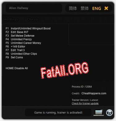 Alien Hallway: Читы, Трейнер +9 [CheatHappens.com]