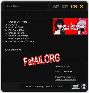 Apex Ninja: ТРЕЙНЕР И ЧИТЫ (V1.0.67)