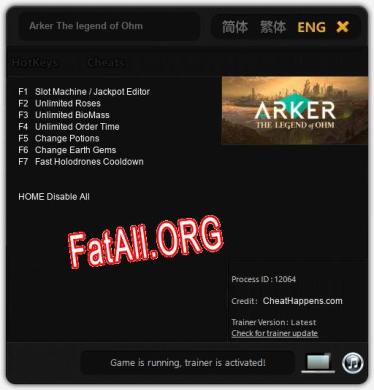 Трейнер для Arker The legend of Ohm [v1.0.1]