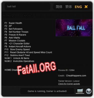 ball fall: Трейнер +14 [v1.9]