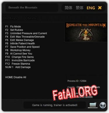 Трейнер для Beneath the Mountain [v1.0.6]