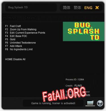 Bug.Splash TD: Читы, Трейнер +8 [FLiNG]