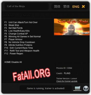Трейнер для Call of the Ninja [v1.0.5]