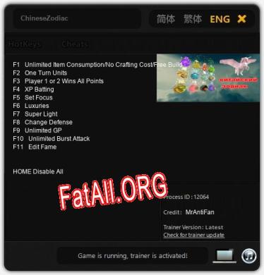 Трейнер для ChineseZodiac [v1.0.6]