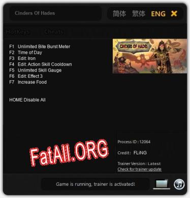 Cinders Of Hades: Читы, Трейнер +7 [FLiNG]