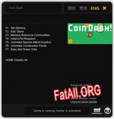 Coin Dash: ТРЕЙНЕР И ЧИТЫ (V1.0.72)