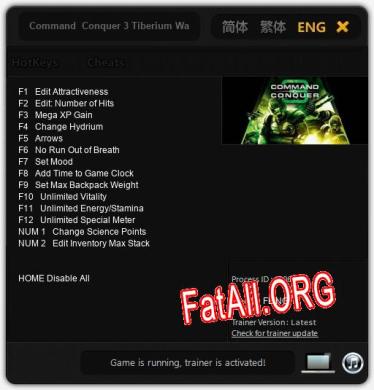 Command  Conquer 3 Tiberium Wars: Читы, Трейнер +14 [FLiNG]