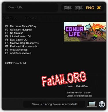 Conur Life: ТРЕЙНЕР И ЧИТЫ (V1.0.38)