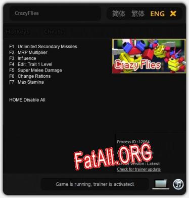 CrazyFlies: ТРЕЙНЕР И ЧИТЫ (V1.0.66)