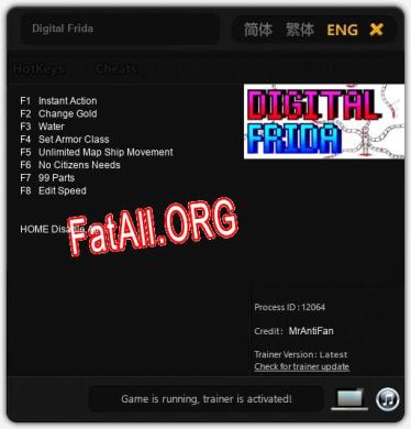 Трейнер для Digital Frida [v1.0.4]