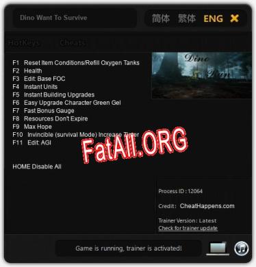 Dino Want To Survive: Читы, Трейнер +11 [CheatHappens.com]