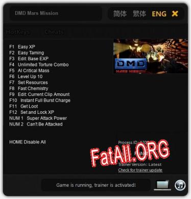 Трейнер для DMD Mars Mission [v1.0.4]