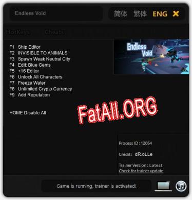 Трейнер для Endless Void [v1.0.8]