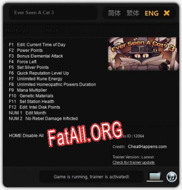 Ever Seen A Cat 3: ТРЕЙНЕР И ЧИТЫ (V1.0.20)