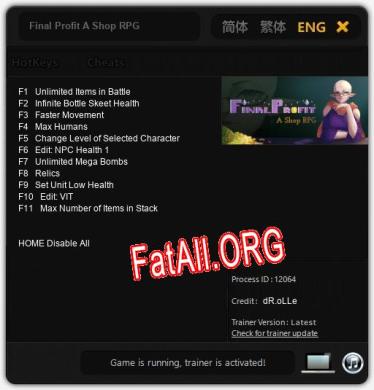 Final Profit A Shop RPG: Трейнер +11 [v1.3]