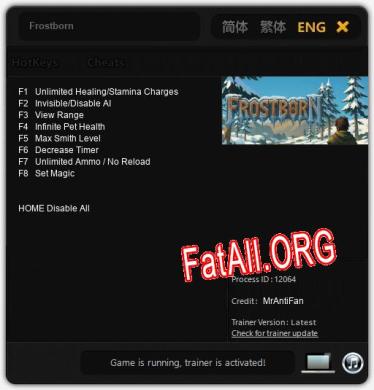 Frostborn: ТРЕЙНЕР И ЧИТЫ (V1.0.45)