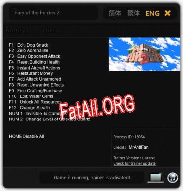 Fury of the Furries 2: Читы, Трейнер +14 [MrAntiFan]