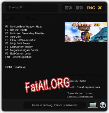 Трейнер для Gravity UP [v1.0.6]