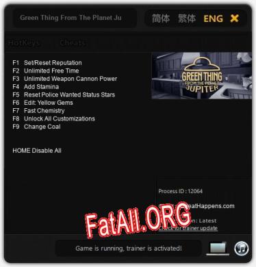 Green Thing From The Planet Jupiter: Трейнер +9 [v1.8]