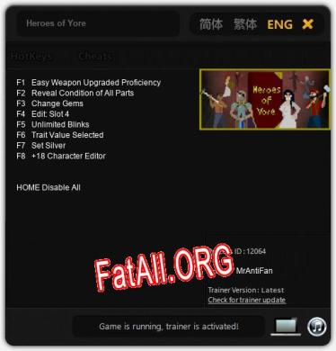 Heroes of Yore: ТРЕЙНЕР И ЧИТЫ (V1.0.80)