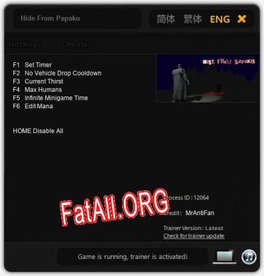 Hide From Papaku: ТРЕЙНЕР И ЧИТЫ (V1.0.68)