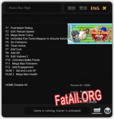 Home Run High: Читы, Трейнер +14 [FLiNG]
