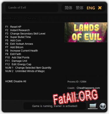 Lands of Evil: Читы, Трейнер +14 [CheatHappens.com]