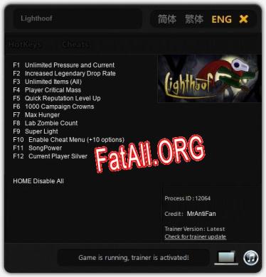 Lighthoof: Трейнер +12 [v1.1]