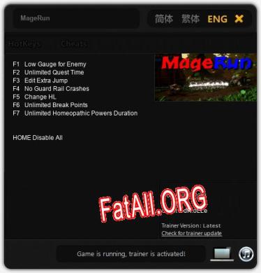 MageRun: ТРЕЙНЕР И ЧИТЫ (V1.0.61)