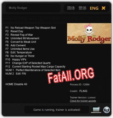 Molly Rodger: Читы, Трейнер +14 [FLiNG]