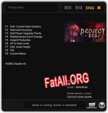 Project Box: Трейнер +9 [v1.9]