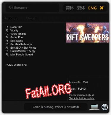 Rift Sweepers: Читы, Трейнер +9 [FLiNG]