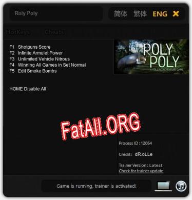 Трейнер для Roly Poly [v1.0.3]