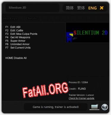 Silentium 2D: ТРЕЙНЕР И ЧИТЫ (V1.0.48)