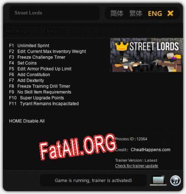 Street Lords: Трейнер +11 [v1.8]