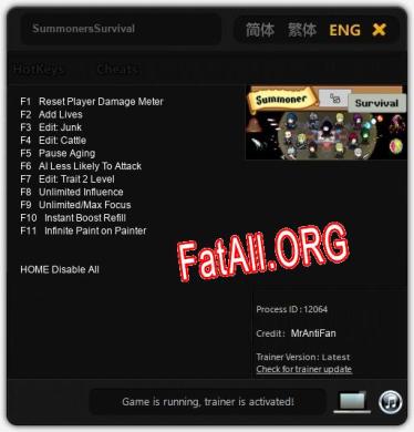 SummonersSurvival: Трейнер +11 [v1.7]