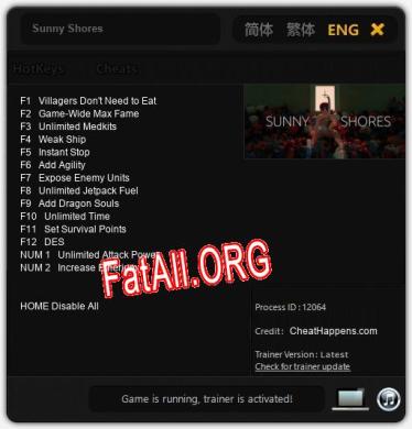 Sunny Shores: ТРЕЙНЕР И ЧИТЫ (V1.0.15)