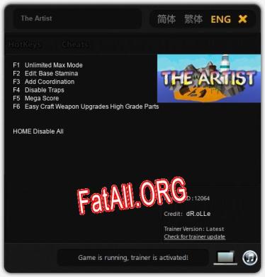 Трейнер для The Artist [v1.0.6]