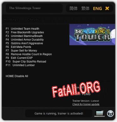 Трейнер для The Slimekings Tower [v1.0.9]