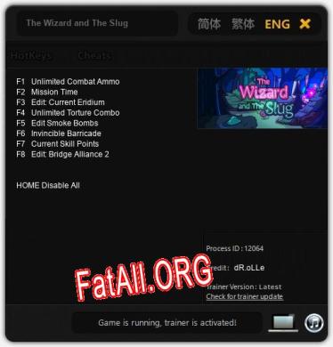 Трейнер для The Wizard and The Slug [v1.0.6]