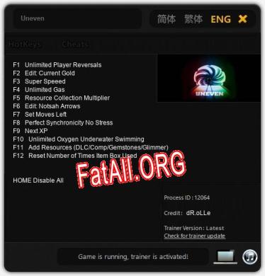 Трейнер для Uneven [v1.0.5]