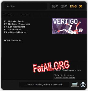 Vertigo: ТРЕЙНЕР И ЧИТЫ (V1.0.75)