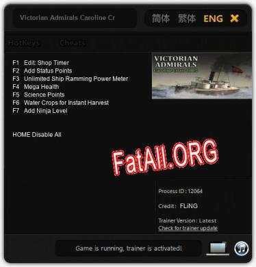 Victorian Admirals Caroline Crisis 1885: Трейнер +7 [v1.4]