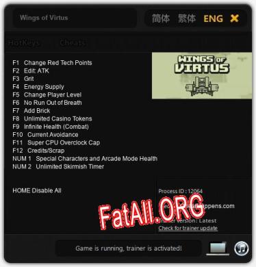 Wings of Virtus: Читы, Трейнер +14 [CheatHappens.com]