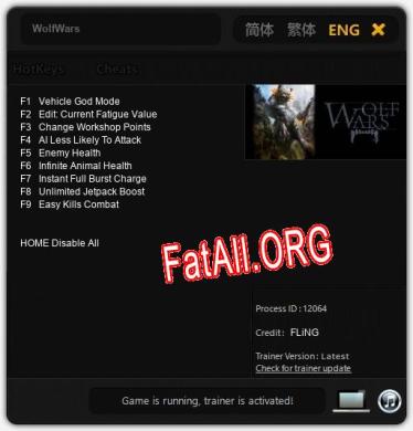 WolfWars: Трейнер +9 [v1.3]