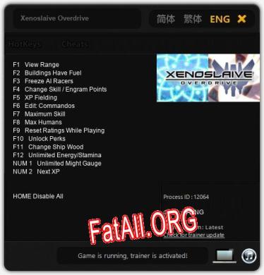 Xenoslaive Overdrive: ТРЕЙНЕР И ЧИТЫ (V1.0.52)