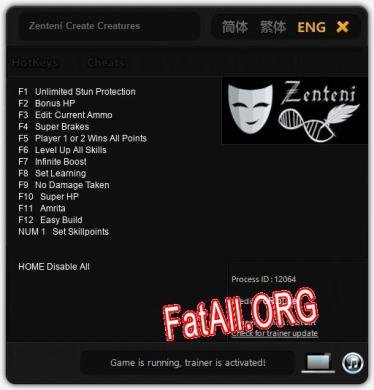 Zenteni Create Creatures: Читы, Трейнер +13 [dR.oLLe]